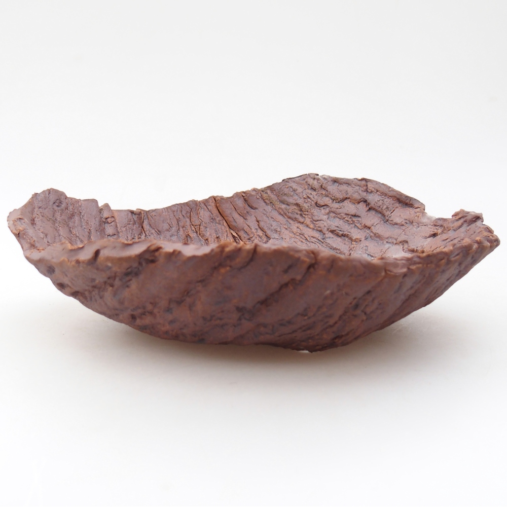 Kerámia kagyló 19 x 17 x 5 cm , színe barna