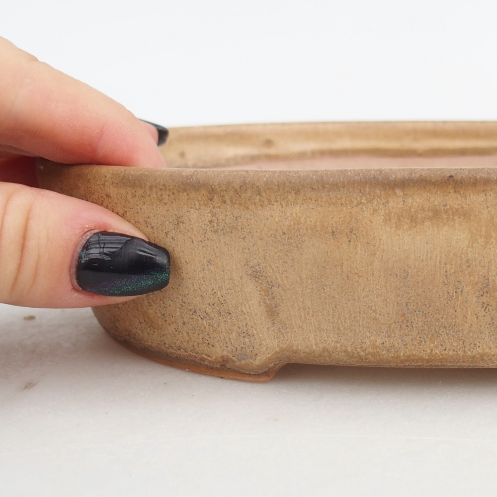 kerámia bonsai tál 17 x 14 x 4 cm, bézs színben