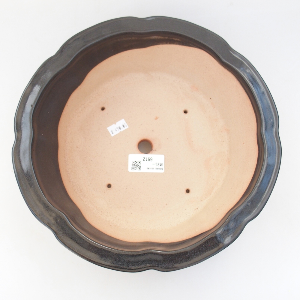 kerámia bonsai tál 26 x 26 x 8 cm, fekete