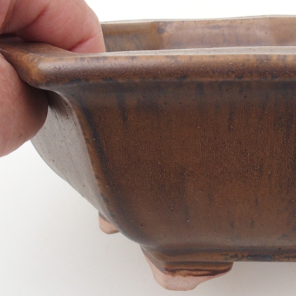 Bonsai tál H53 - 19 x 21,5 x 7 cm - barna