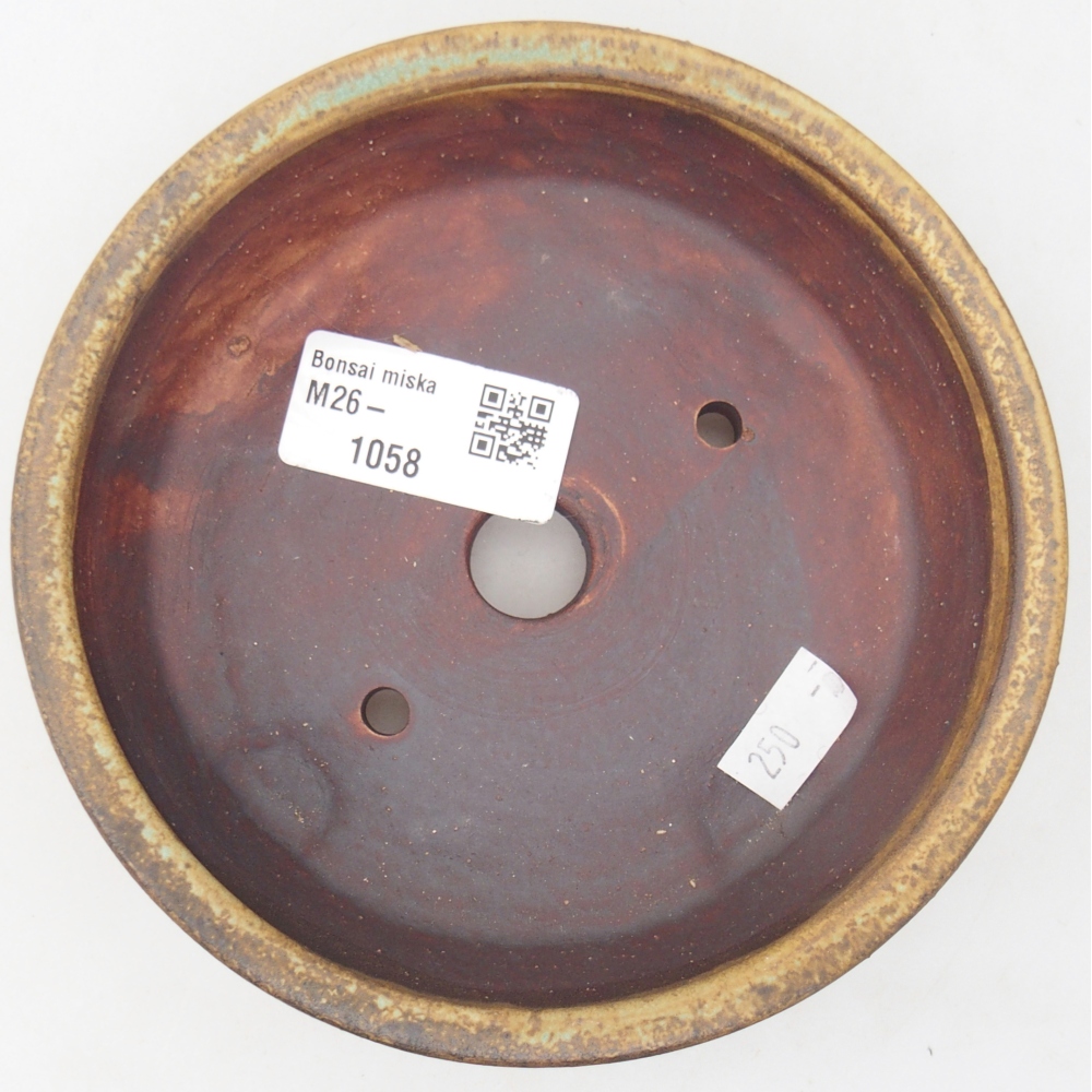 Kerámia bonsai tál 13,5 x 13,5 x 4 cm, zöld