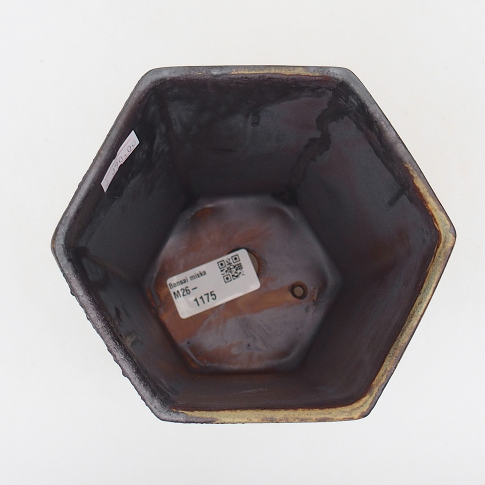 kerámia bonsai tál 13 x 11,5 x 17 cm, zöld