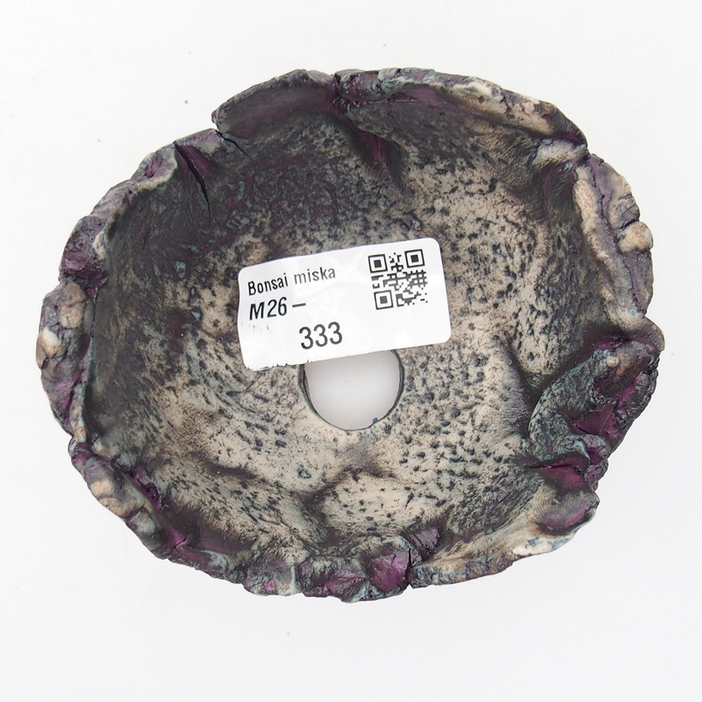 Kerámia kagyló 9,5 x 8,5 x 6 cm , lila színben