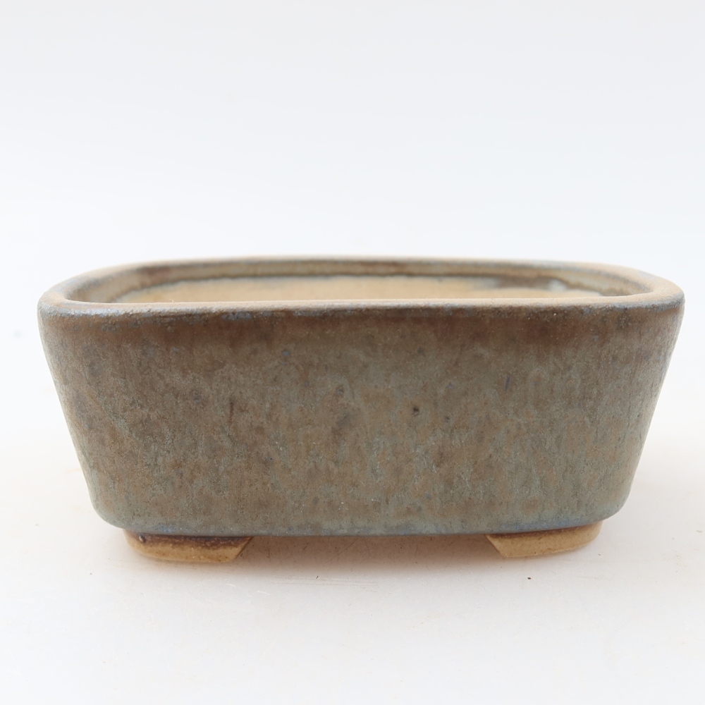 Kerámia bonsai-tál, 10 x 8,5 x 4 cm, kék színű