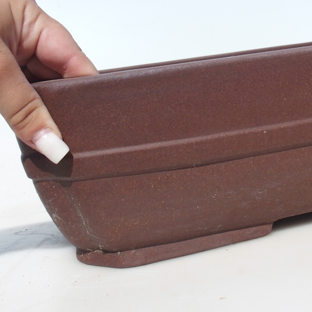 Bonsai tál 41,5 x 32 x 10,5 cm nyírfa barna