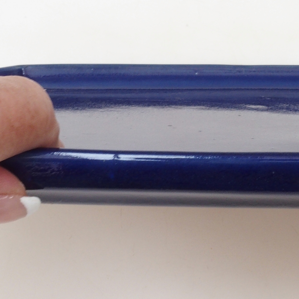 Kerámia tál H07 - 28 x 19 x 1,5 cm - kék