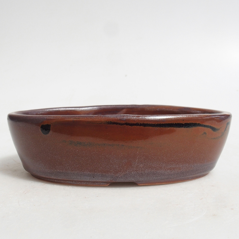 kerámia bonsai tál 15 x 9,5 x 4 cm, barna