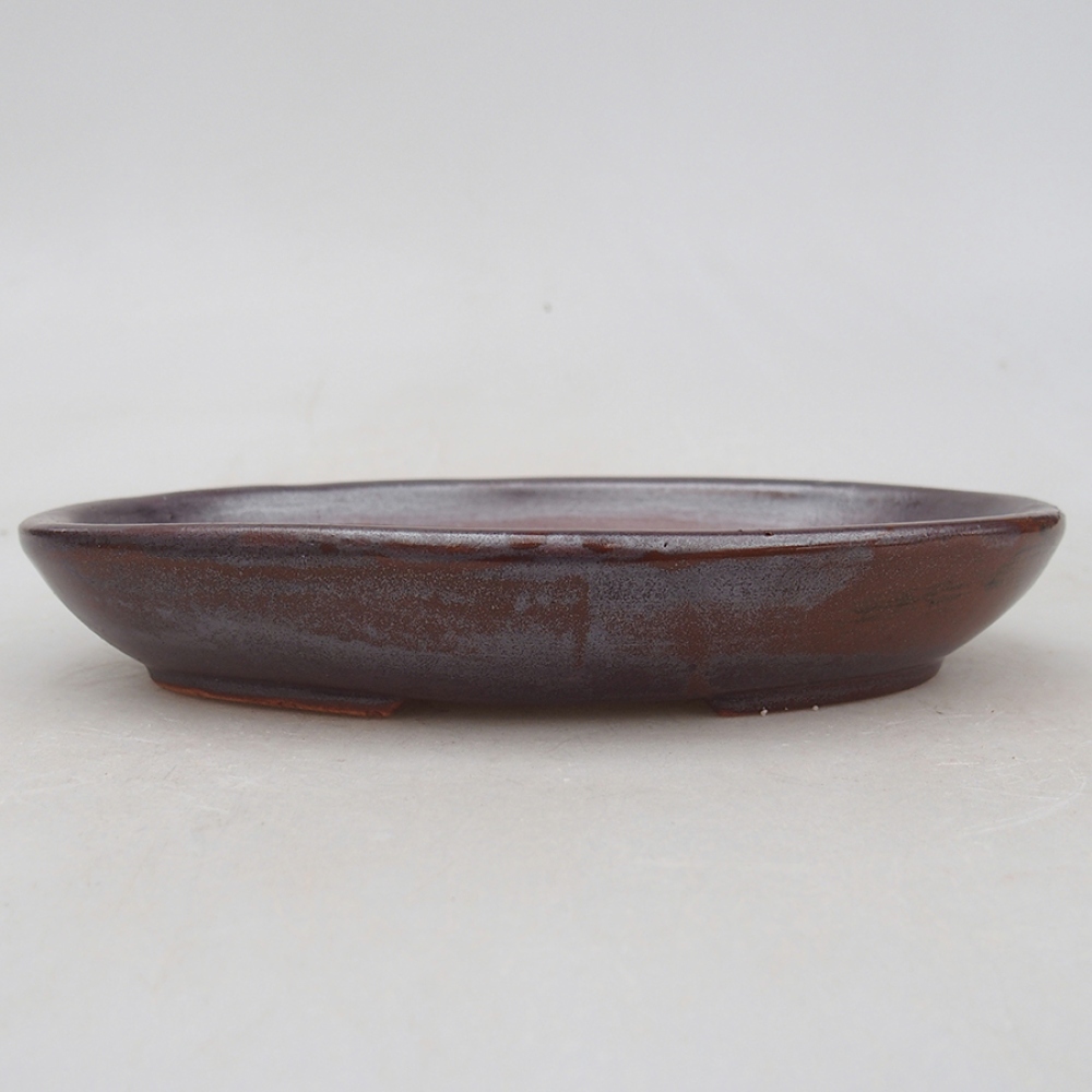 kerámia bonsai tál 15,5 x 11 x 2,5 cm, barna