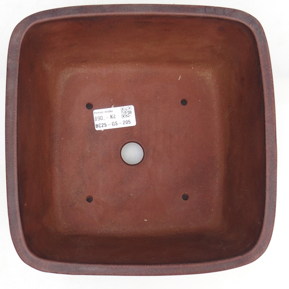 kerámia bonsai tál 21 x 21 x 13 cm, barna