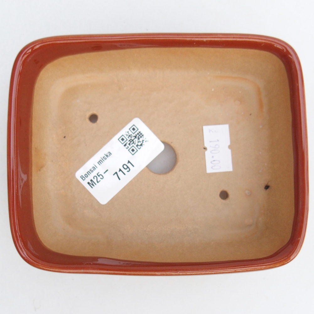 kerámia bonsai tál 12 x 10 x 4 cm, barna
