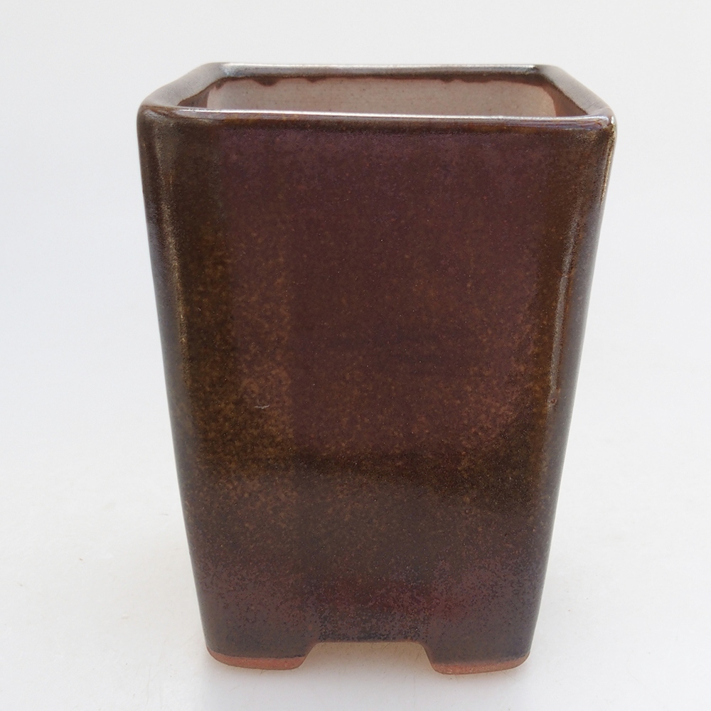 kerámia bonsai tál 7 x 7 x 9,5 cm, barna