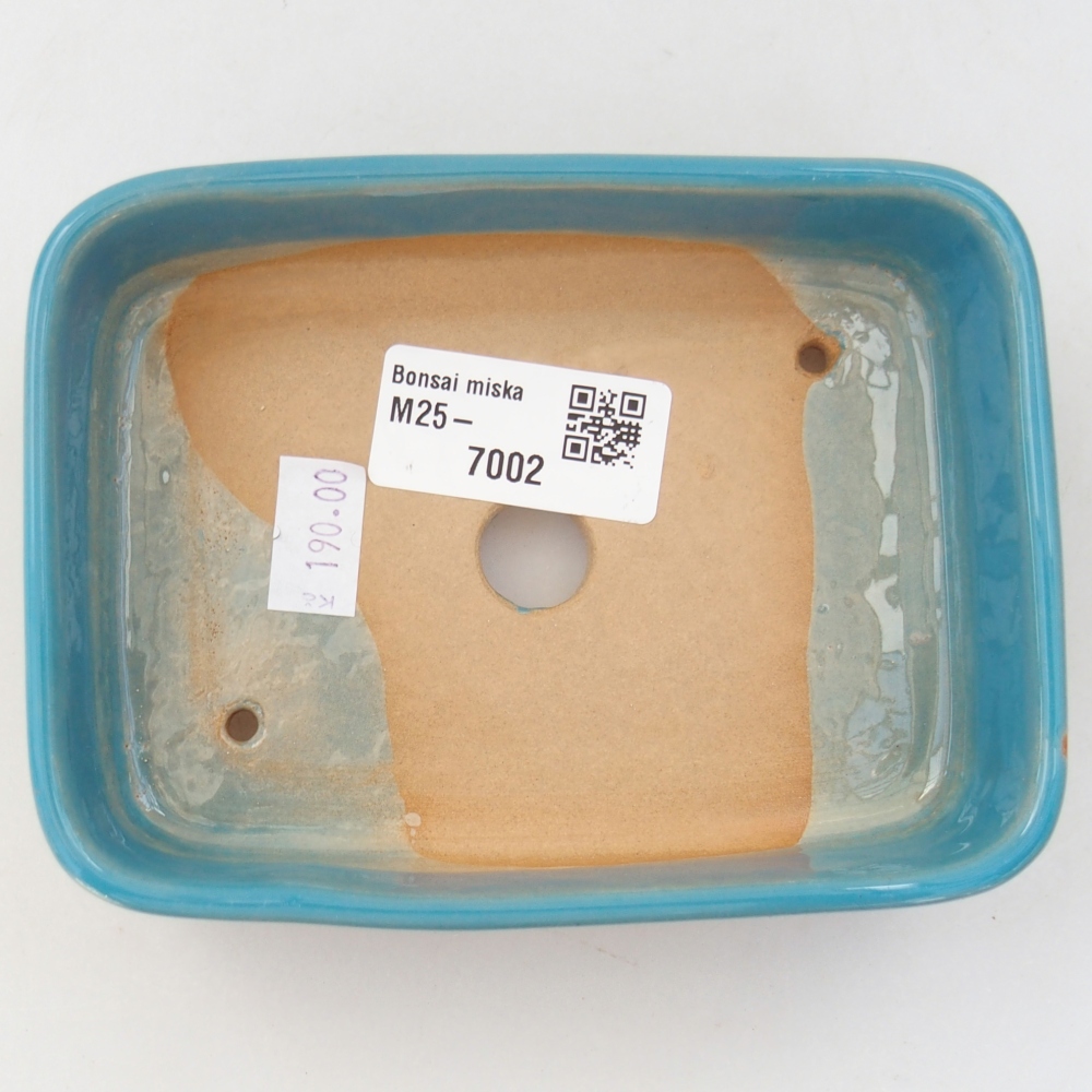 kerámia bonsai tál 13 x 9,5 x 3,5 cm, kék színben