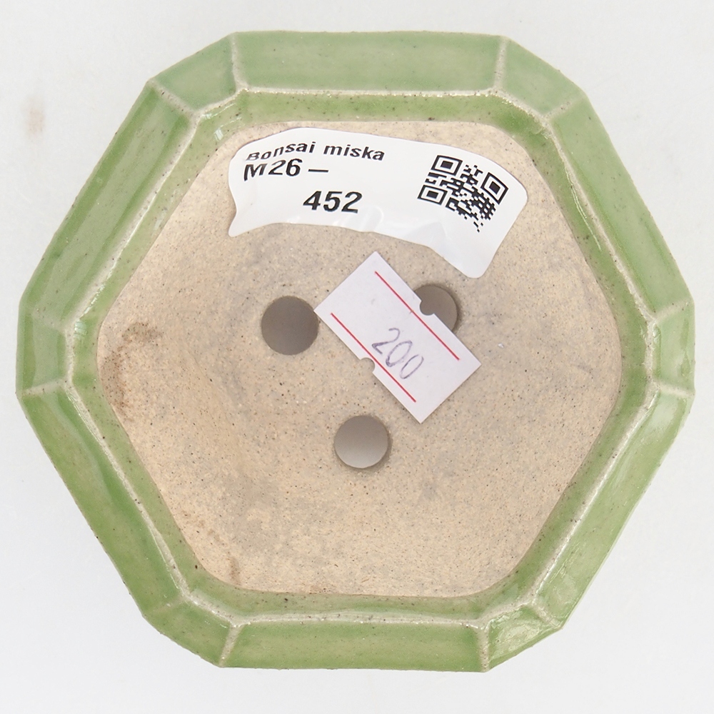 kerámia bonsai tál 8,5 x 8 x 4 cm, zöld