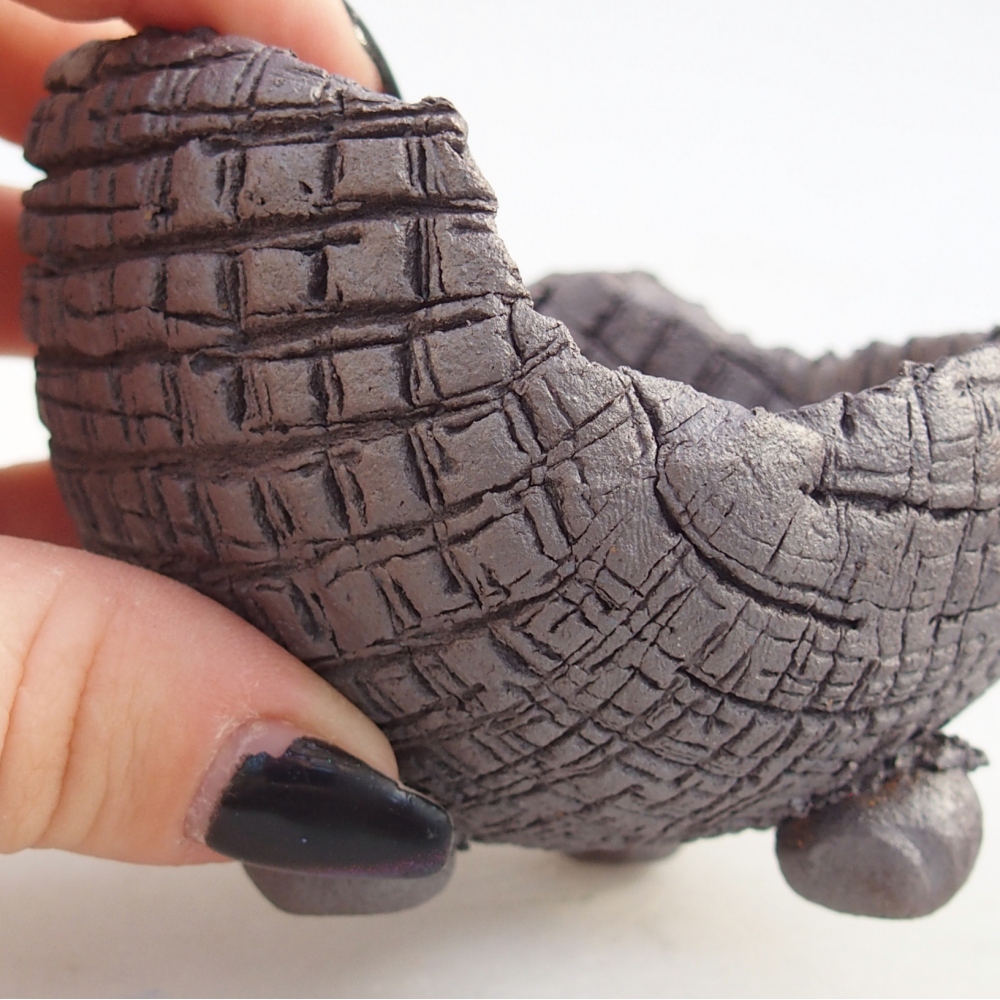 Kerámia kagyló 8 x 8 x 6,5 cm , fémes színű