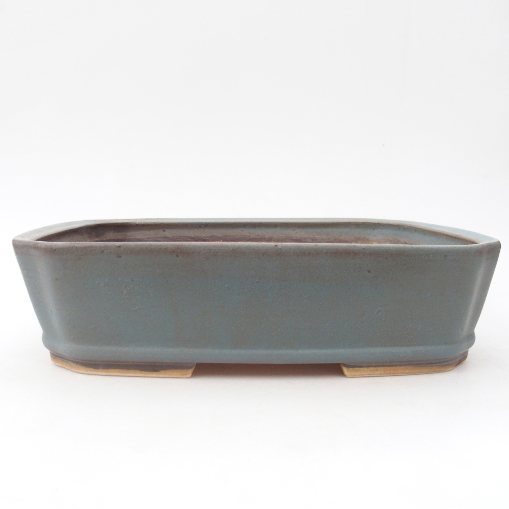 kerámia bonsai tál 25 x 21,5 x 6,5 cm, kék színben