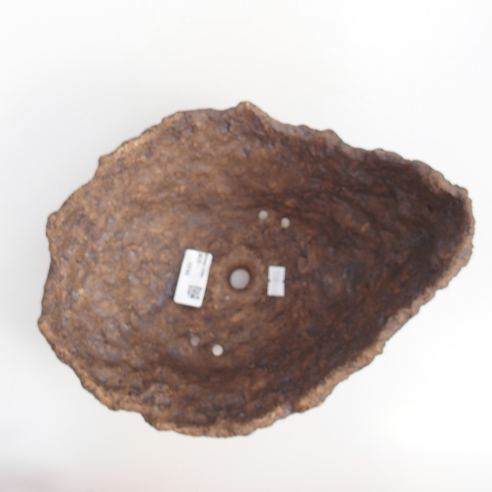 Kerámia kagyló 19 x 15 x 14 cm , barna színű