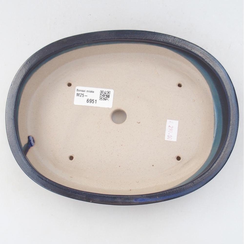 kerámia bonsai tál 22 x 16,5 x 4,5 cm, kék színben