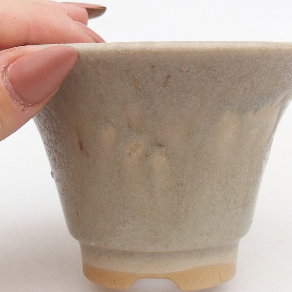 kerámia bonsai tál 10,5 x 10,5 x 7 cm, szürke