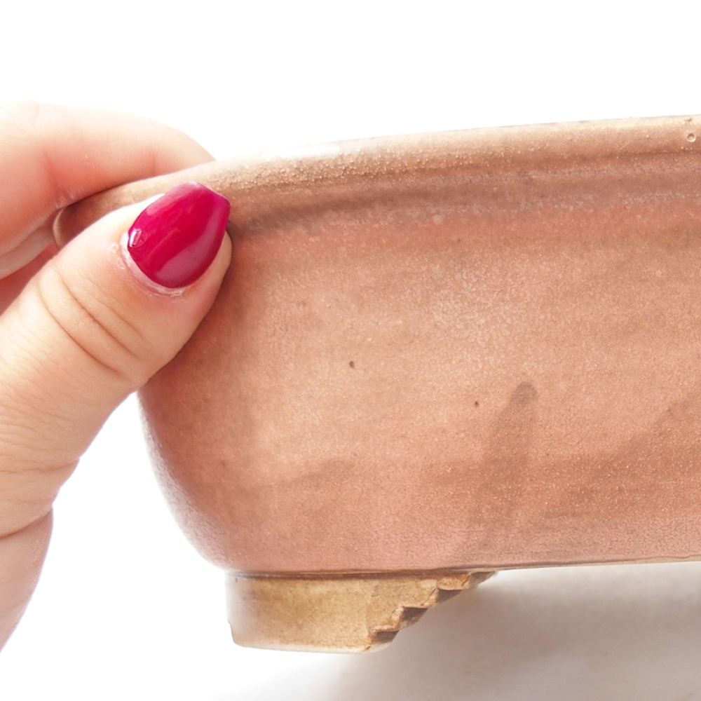 kerámia bonsai tál 20 x 16 x 7 cm, rózsaszínű