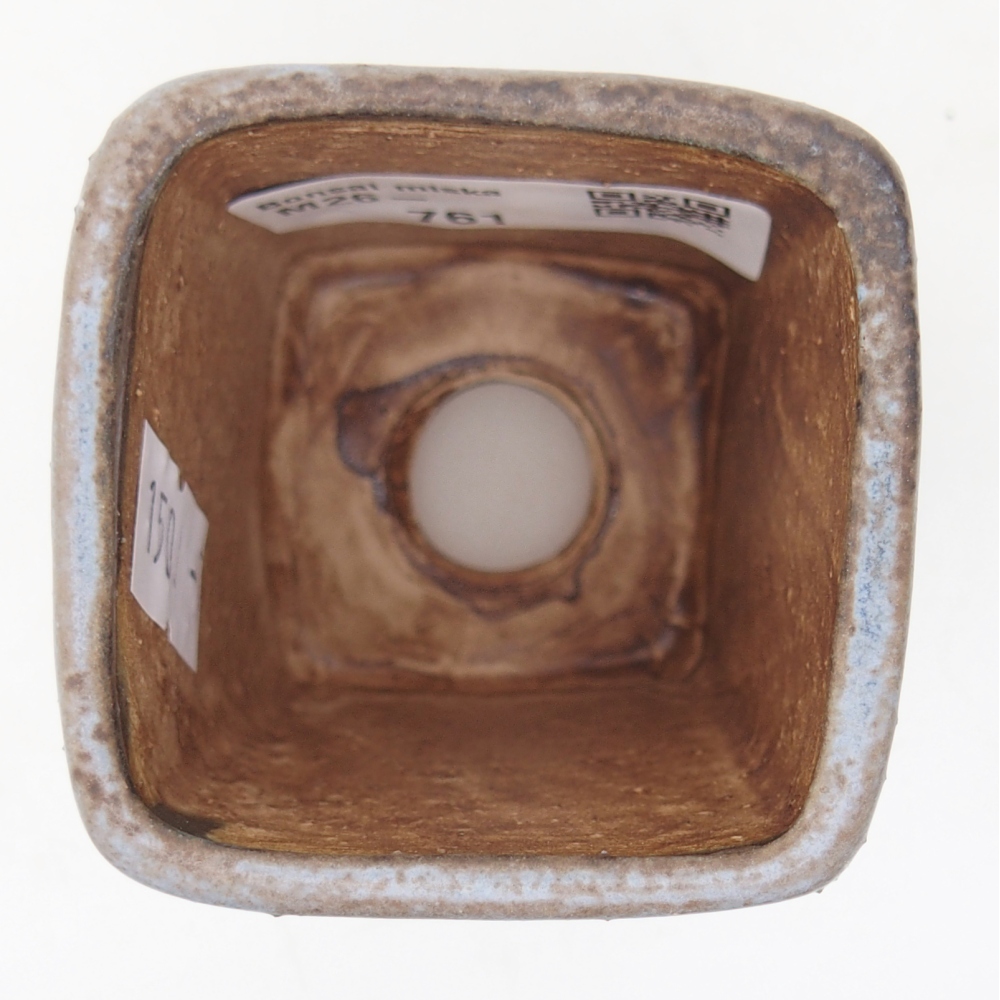 kerámia bonsai tál 5 x 5 x 6,5 cm, kék színben