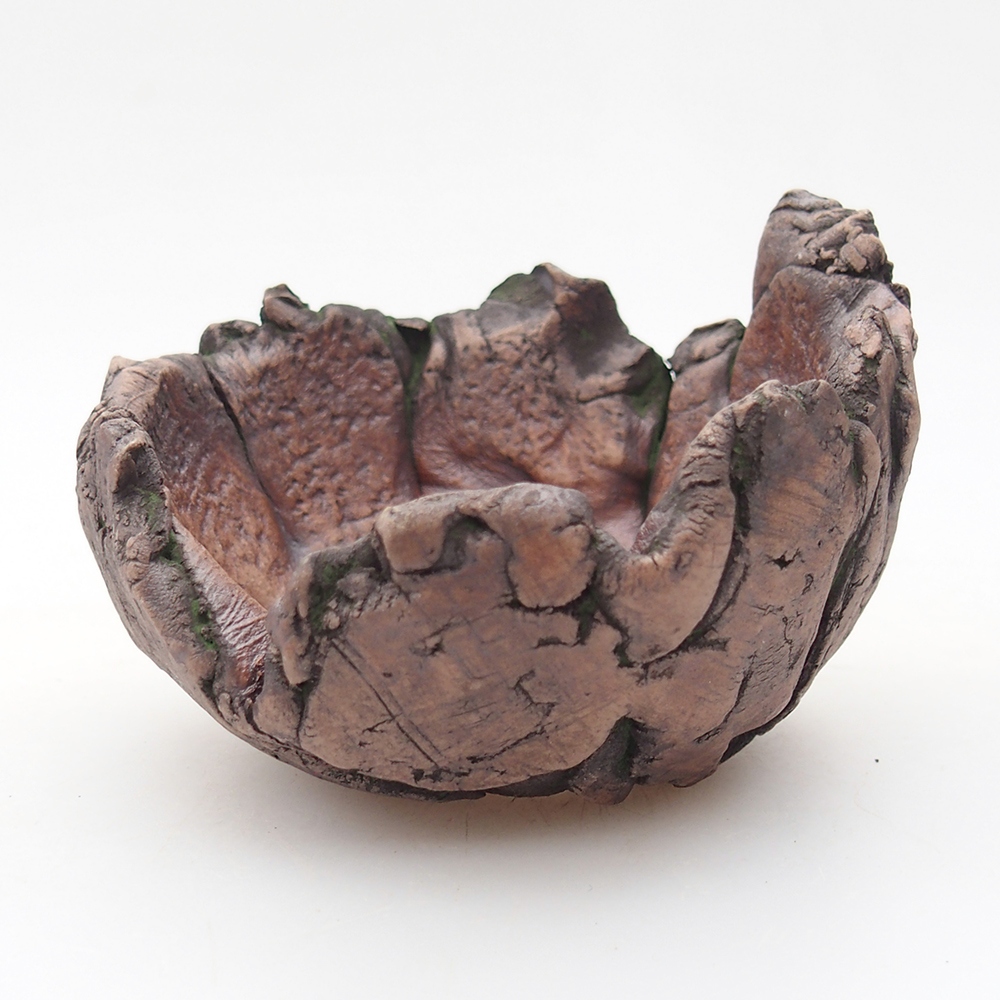 Kerámia kagyló 8,5 x 6 x 6,5 cm , zöld színű