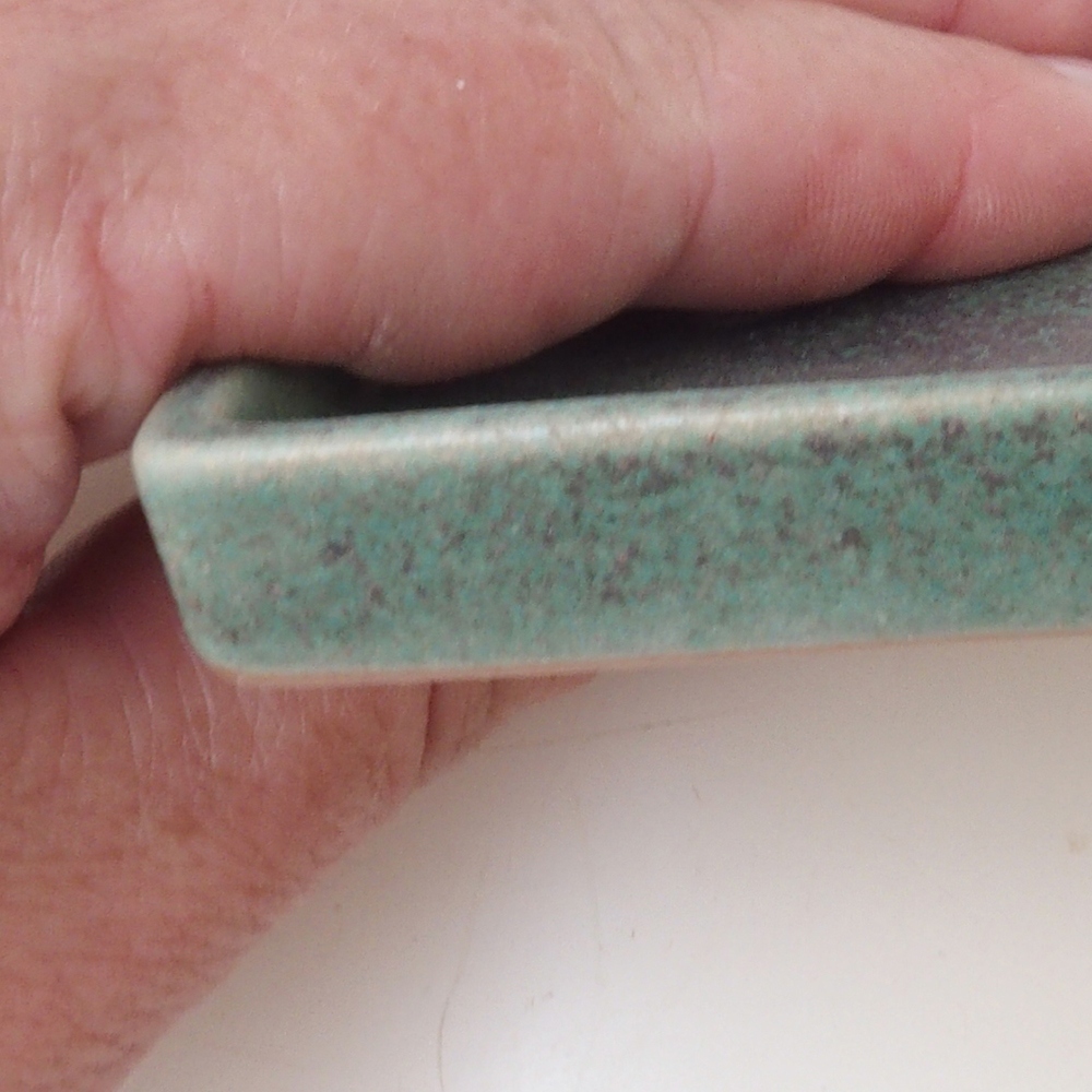 Bonsai csészealj szögletes S - 8 x 8 x 1 cm - zöld