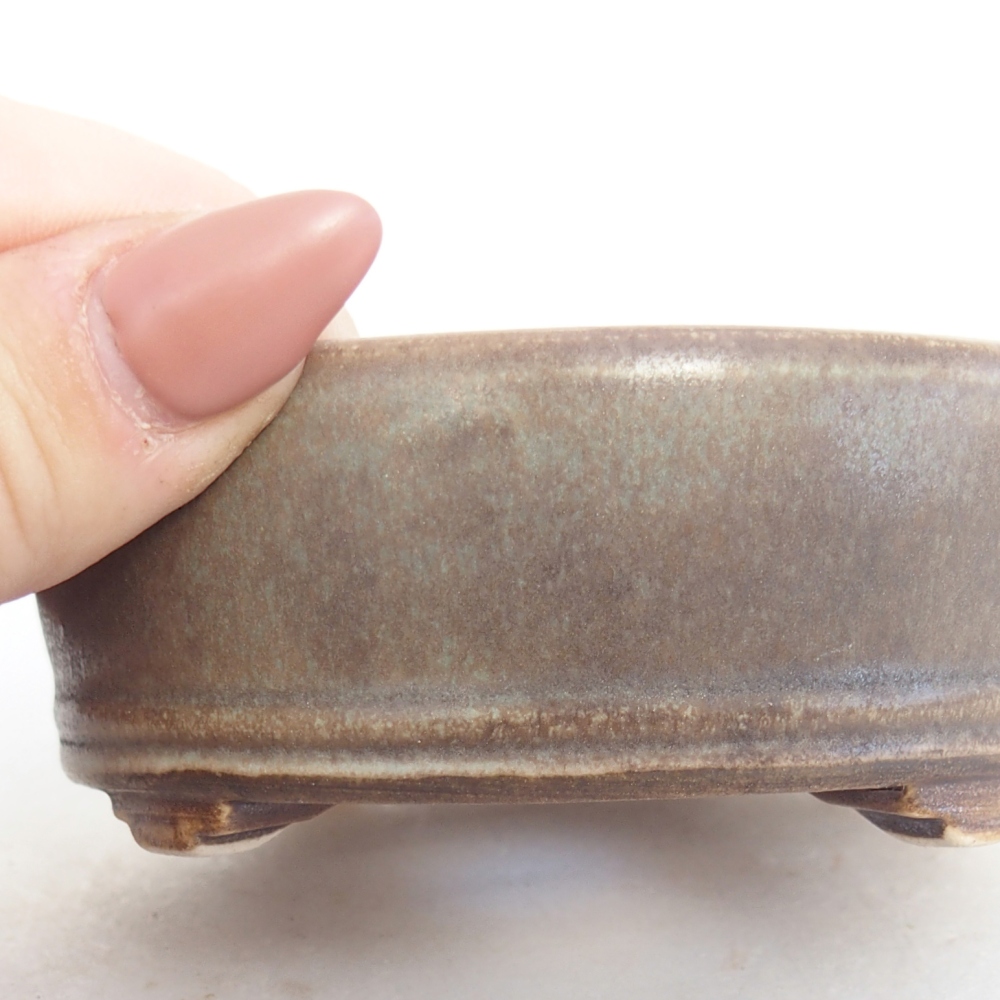 kerámia bonsai tál 9 x 9 x 3,5 cm, zöld