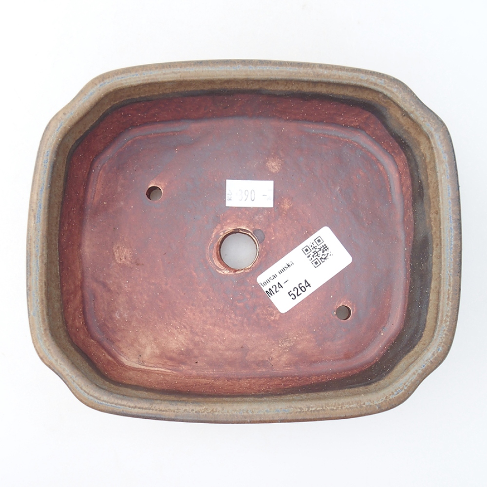 kerámia bonsai tál 17,5 x 14 x 4,5 cm, kék színben