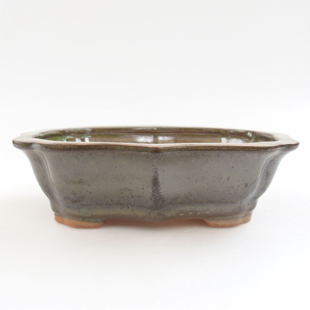 kerámia bonsai tál 22 x 17 x 5 cm, zöld