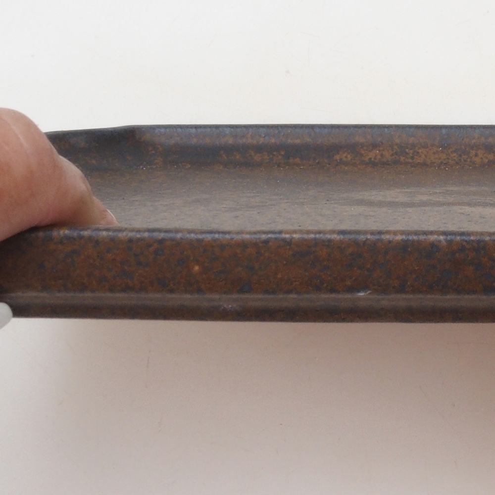 Kerámia tál H07 - 28 x 19 x 1,5 cm - barna