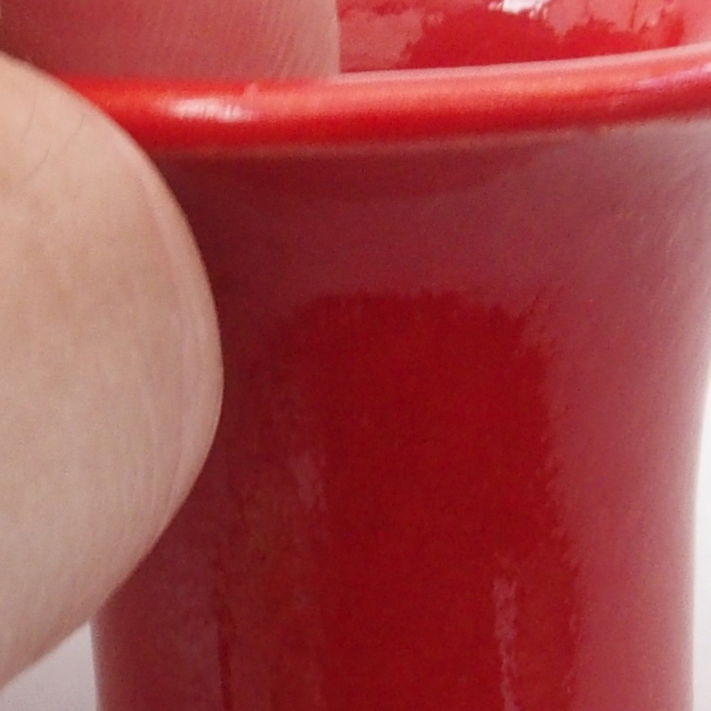 Mini bonsai tál 4 x 4 x 4 cm, piros színben