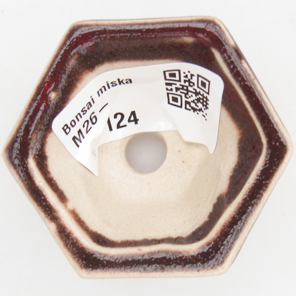 Mini bonsai tál 5,5 x 5 x 3 cm, piros színben