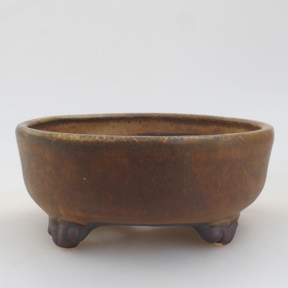 kerámia bonsai tál 10 x 8,5 x 4 cm, barna