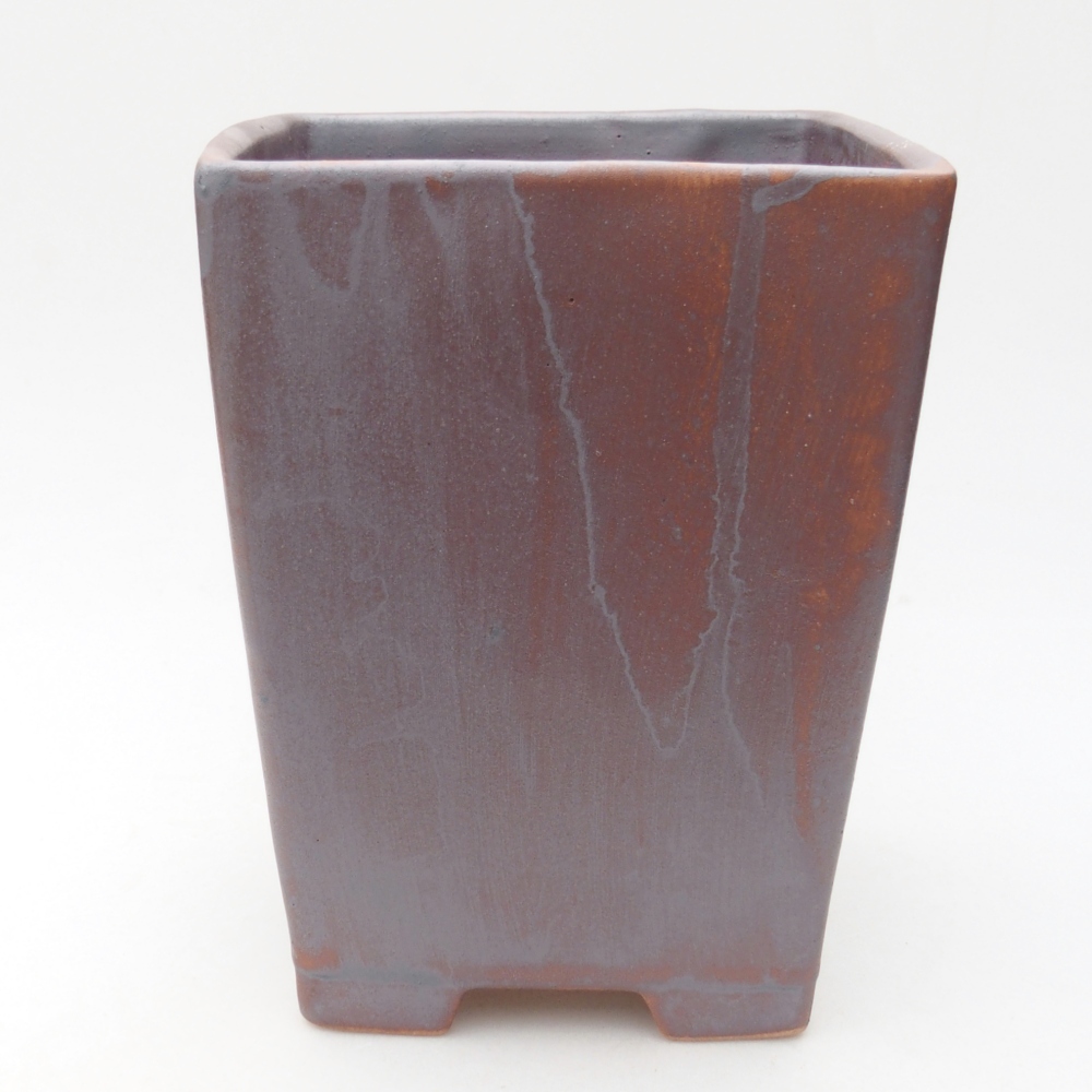 Kerámia bonsai tál 15 x 15 x 19,5 cm, fém színben