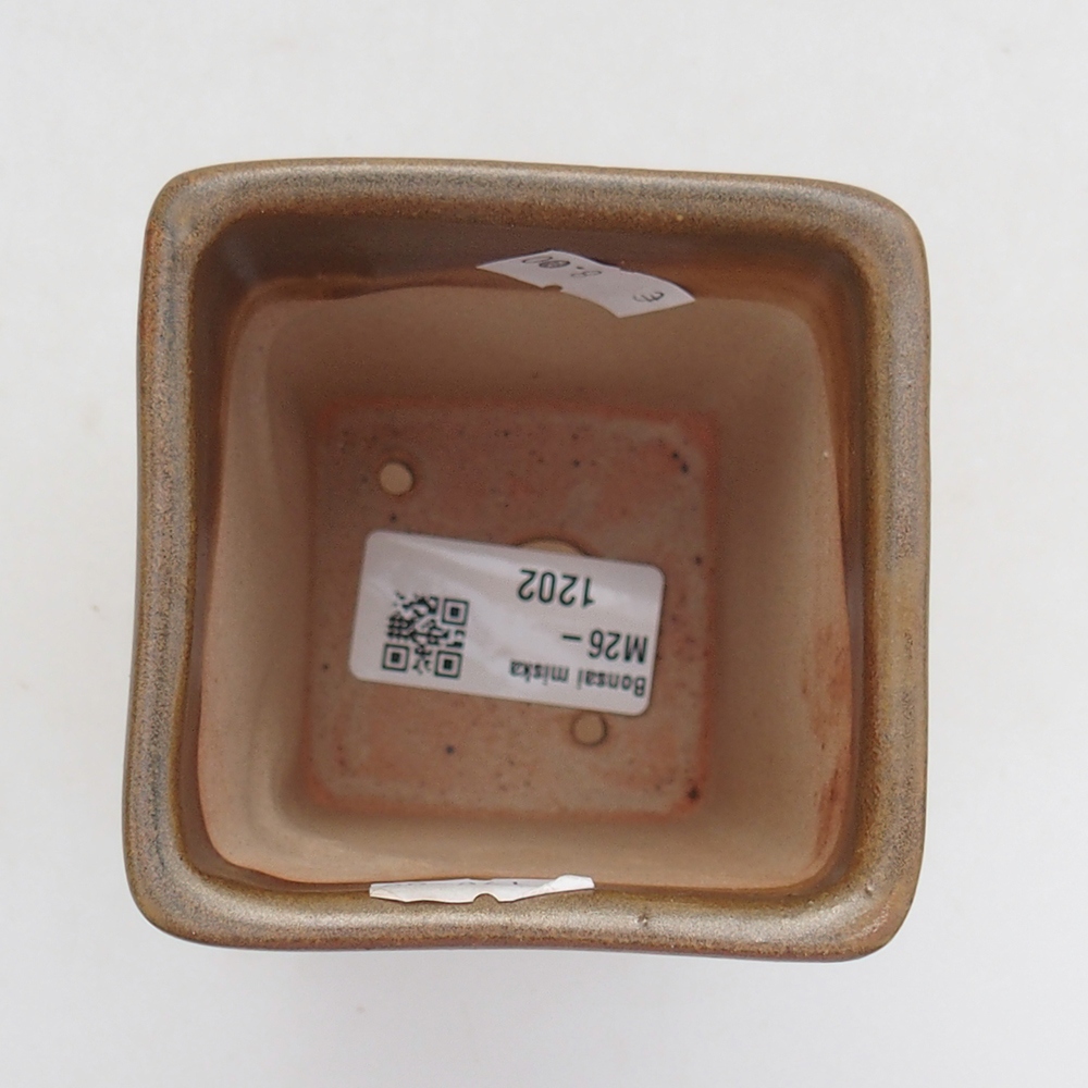 kerámia bonsai tál 7,5 x 7,5 x 10,5 cm, barna