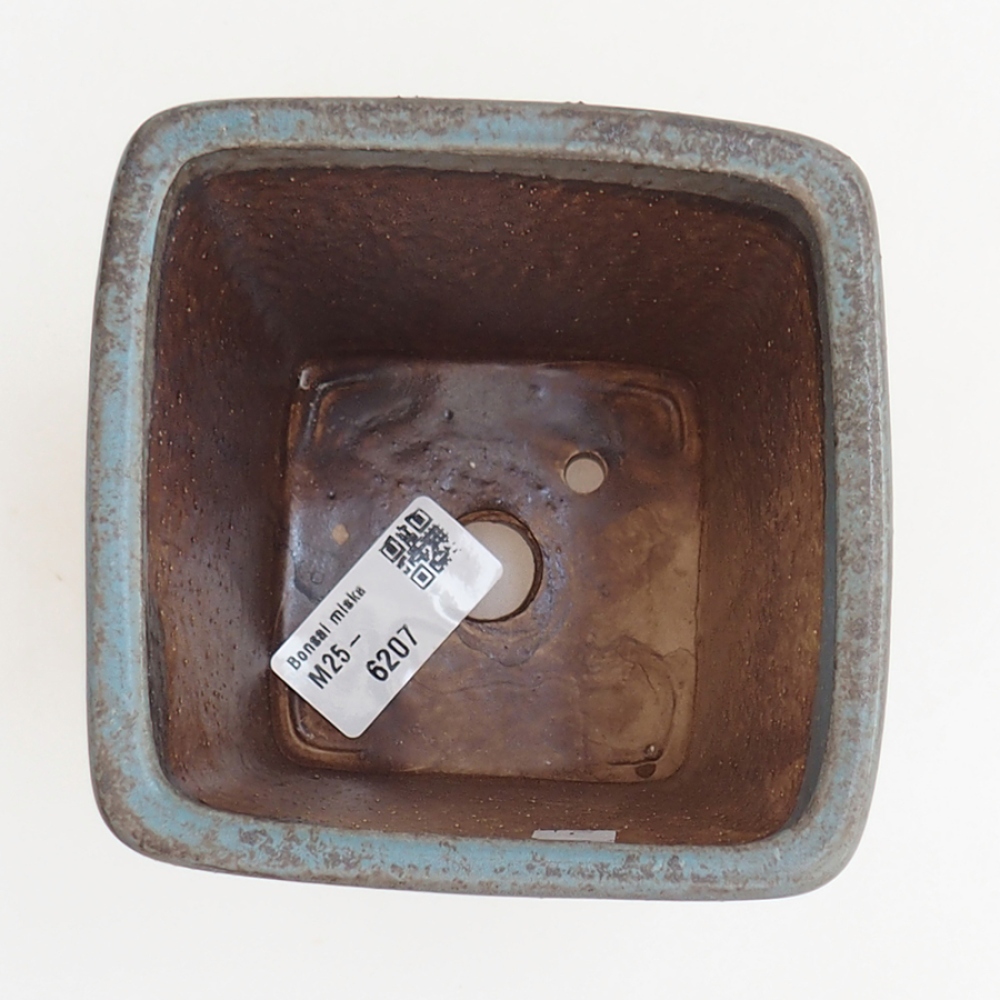 kerámia bonsai tál 10 x 10 x 12 cm, kék színben