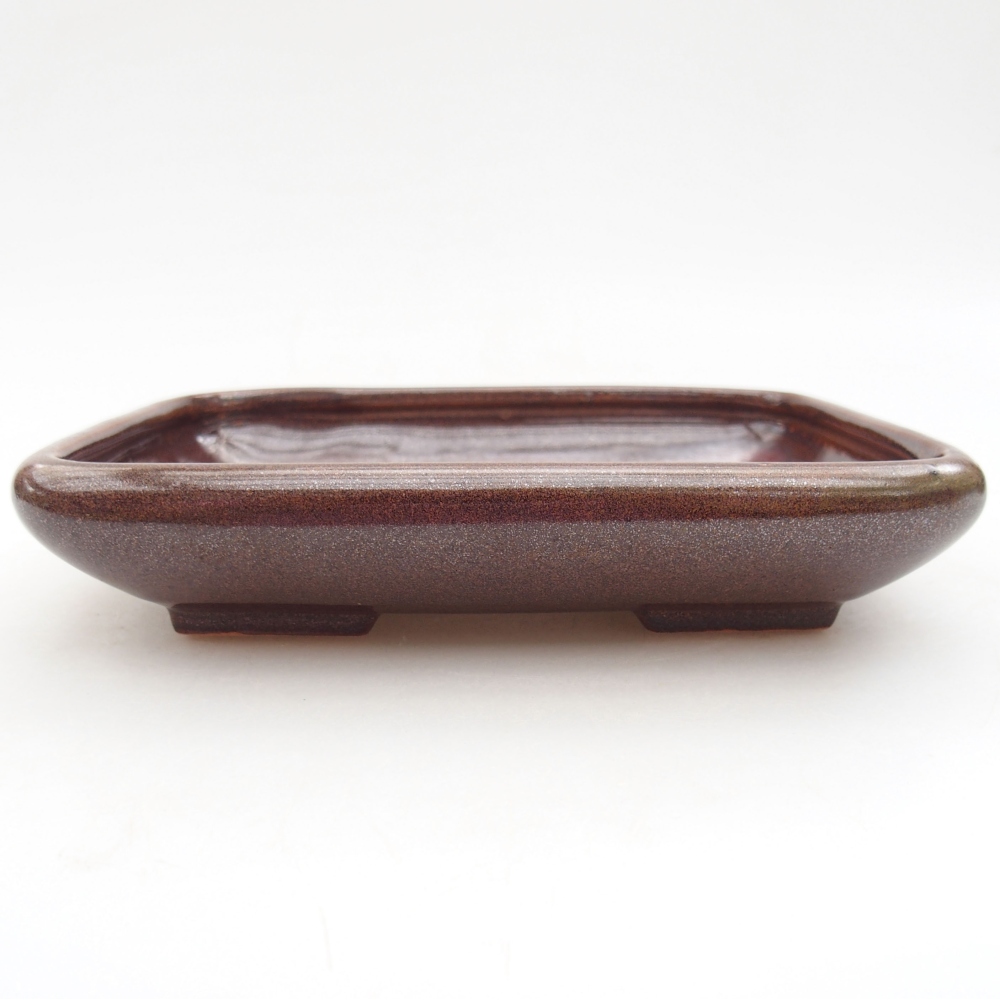 kerámia bonsai tál 17 x 14 x 3,5 cm, barna