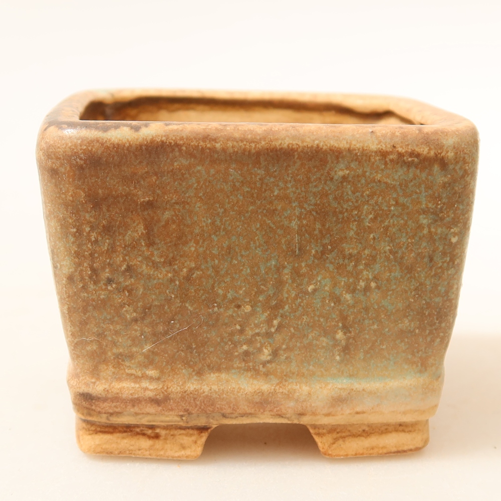kerámia bonsai tál 6 x 6 x 4,5 cm, zöld