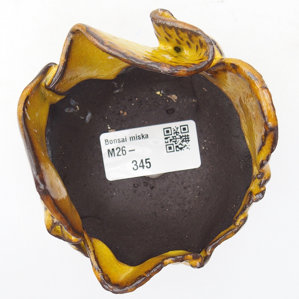 Kerámia kagyló 8,5 x 7,5 x 7 cm , sárga színű