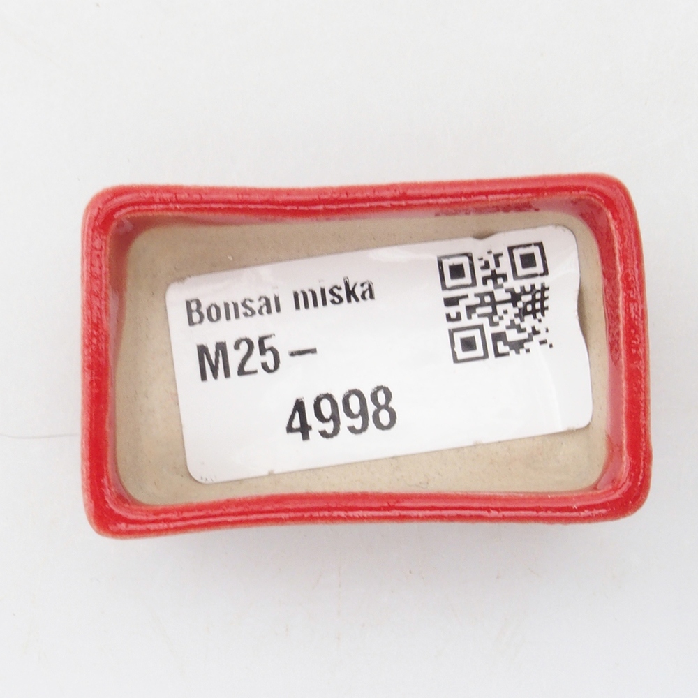 Mini bonsai tál 5 x 3 x 2 cm, piros színben