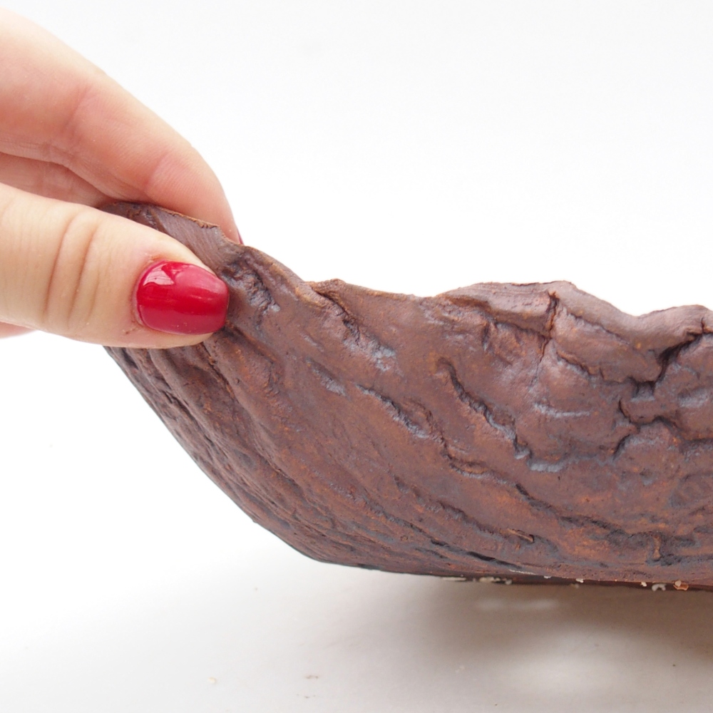 Kerámia kagyló 23 x 16,5 x 6 cm , barna színű