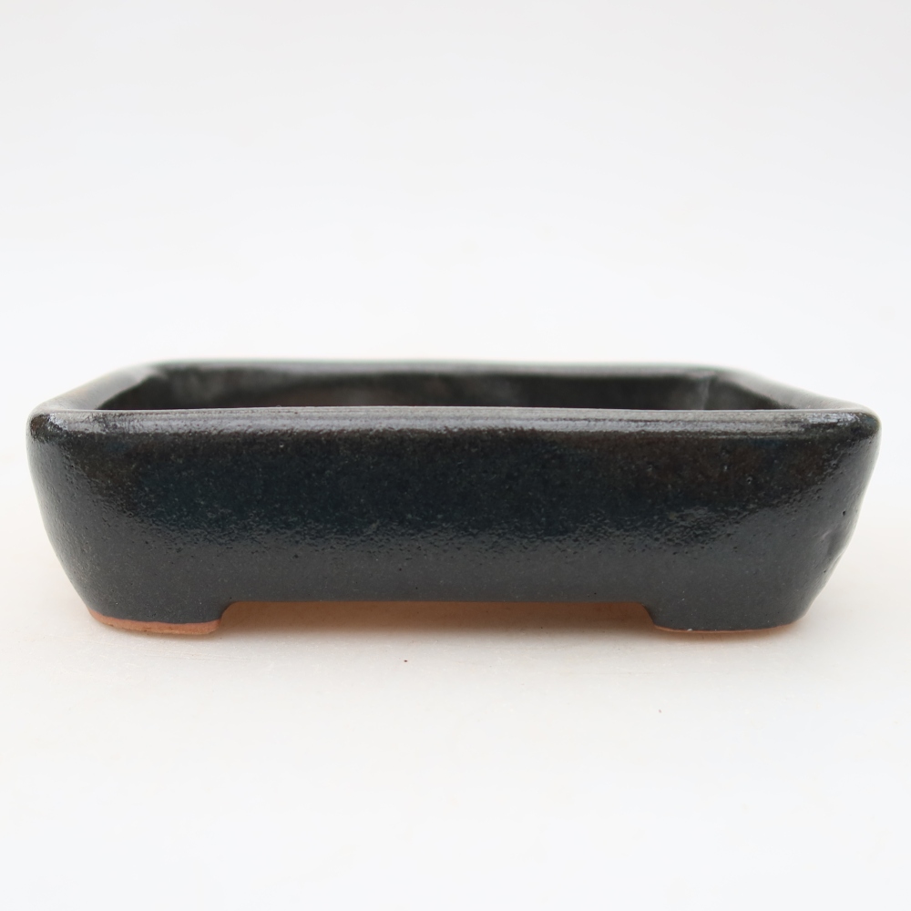 Kerámia bonsai-tál 12,5 × 9 × 3,5 cm, fekete színű