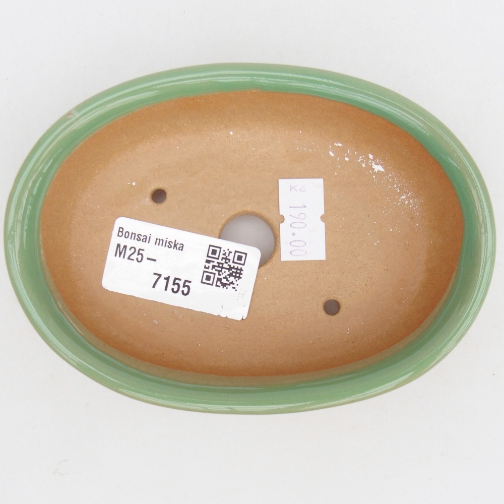 kerámia bonsai tál 12 x 8,5 x 3 cm, zöld