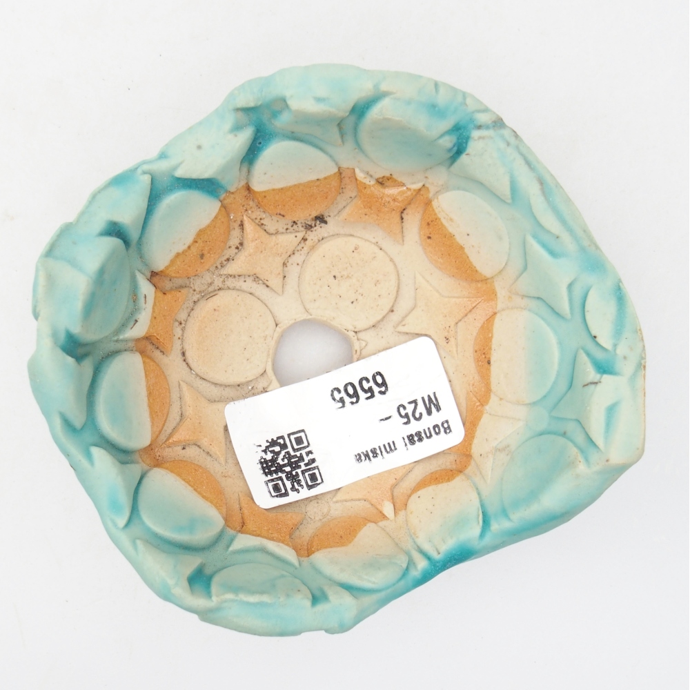 Kerámia kagyló 8,5 x 9 x 4 cm , kék színű