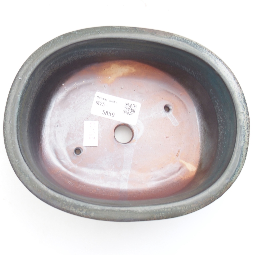 kerámia bonsai tál 22 x 17 x 5 cm, zöld