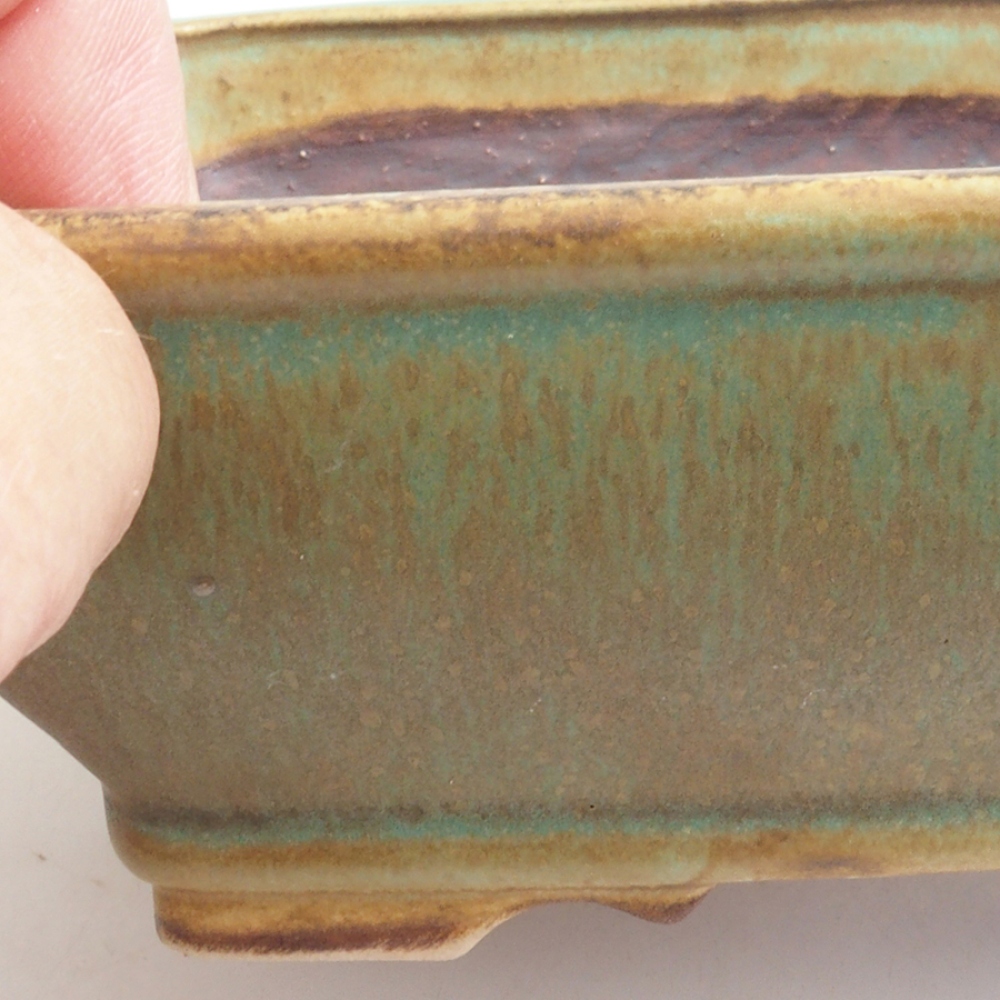 kerámia bonsai tál 10 x 8,5 x 4 cm, barna