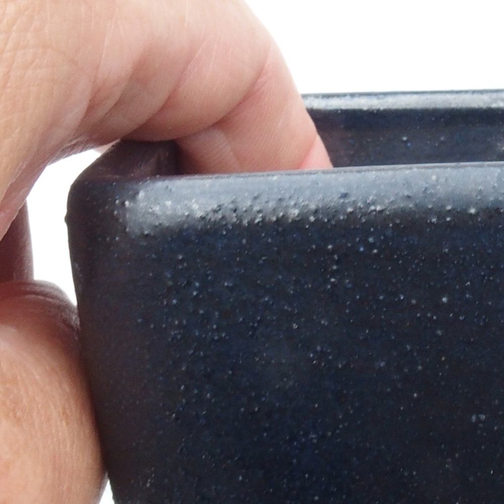 kerámia bonsai tál 8 x 8 x 10,5 cm, kék színben