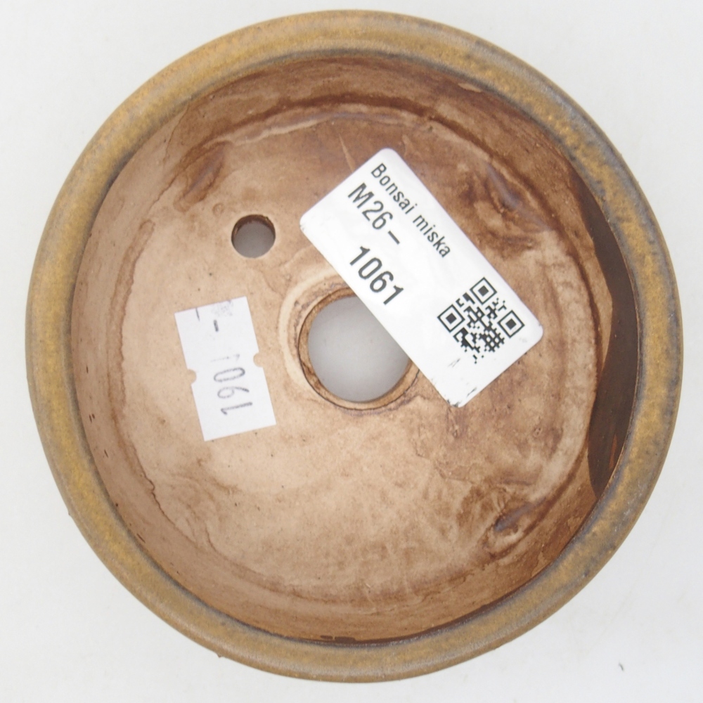 kerámia bonsai tál 9 x 9 x 3,5 cm, barna