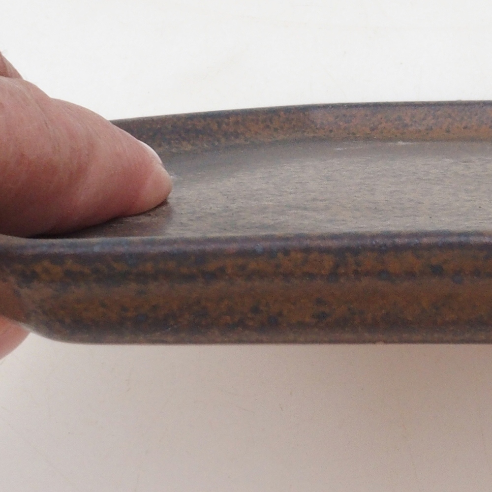 Kerámia tál H14 - 18 x 18 x 1 cm - barna