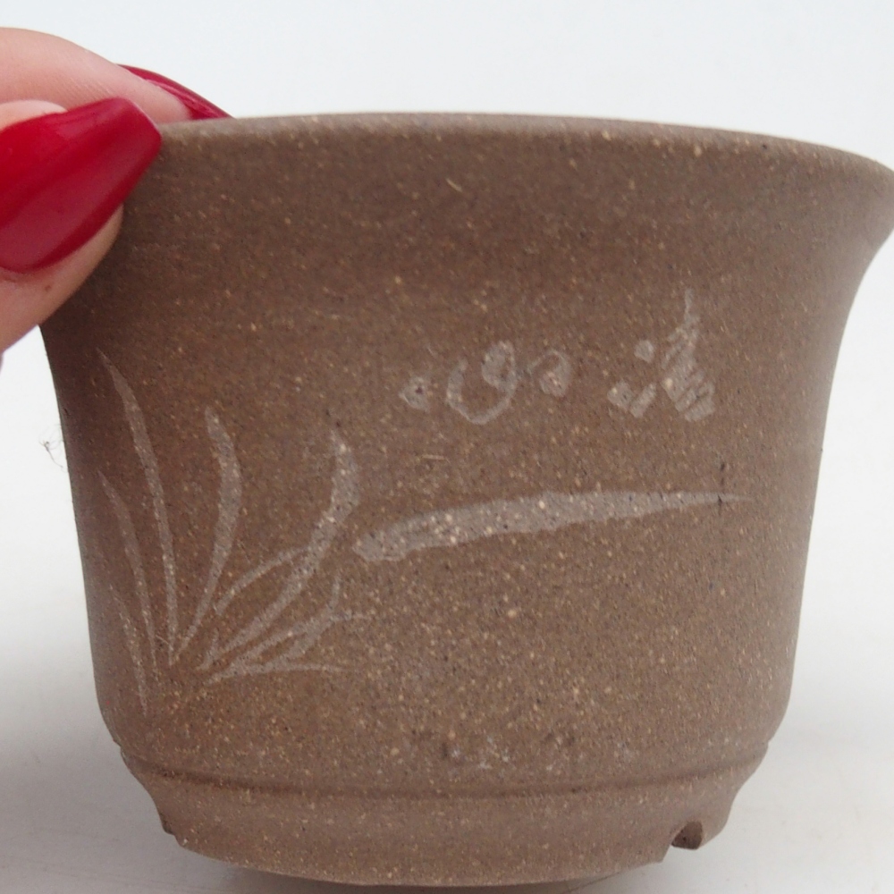 kerámia bonsai tál 9,5 x 9,51 x 6,5 cm, bézs színű